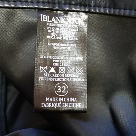 BLANKNYC Carbon Vegan Leather Black Pant Leggings - Picture 8 of 8